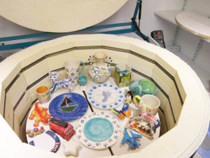 All items are fired on site in our kiln