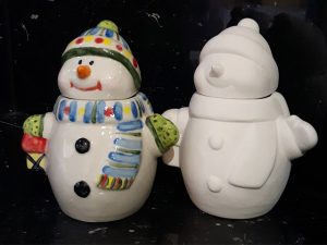 Snowman - Christmas Pottery Painting in Devon